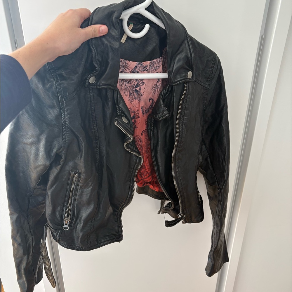 Free people leather jacket